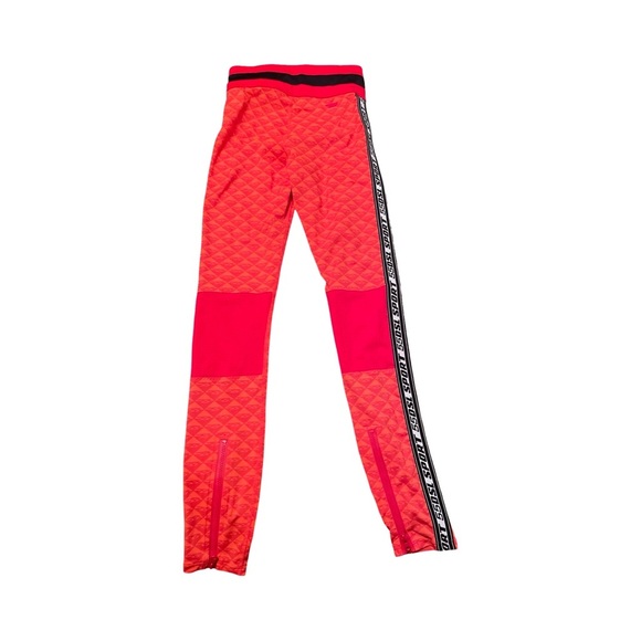 Diesel Sport Leggings/ Activewear Tomato Red Logo Leggings w/ Mesh Size XXS NWOT - Picture 5 of 6